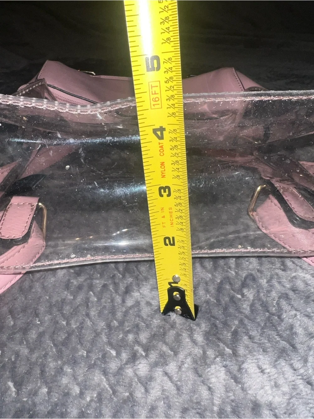 Clear Pink Trim Backpack
